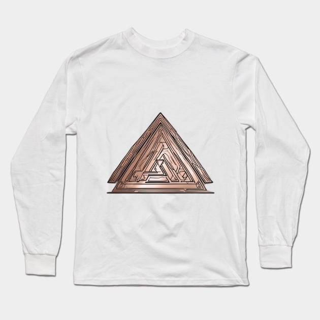 Eternal Labyrinth Triangular Artwork No. 904 Long Sleeve T-Shirt by cornelliusy